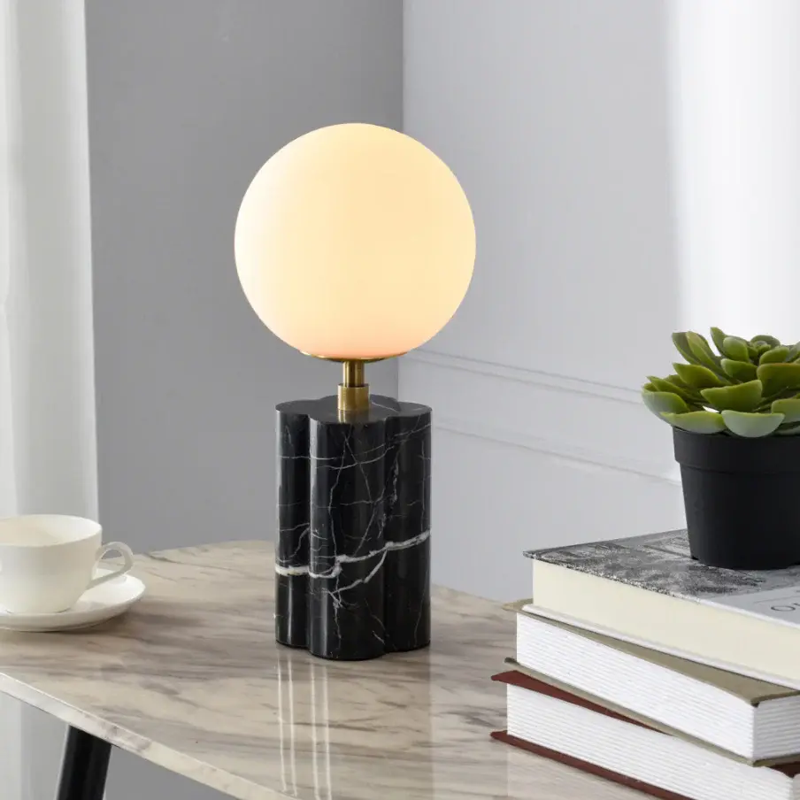 Amabel Accent Lamp, Jet-black Heavy Duty