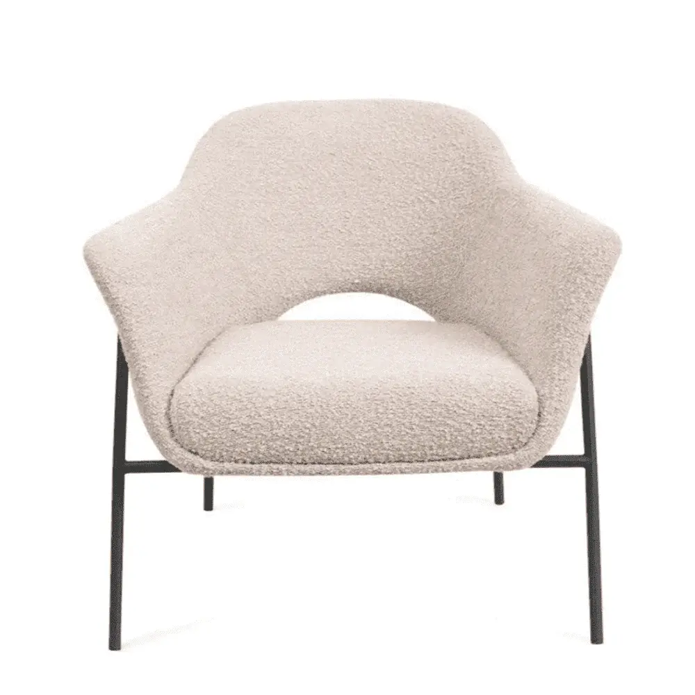 Arteta Accent Chair - Steam Boucle | Rustic Finish
