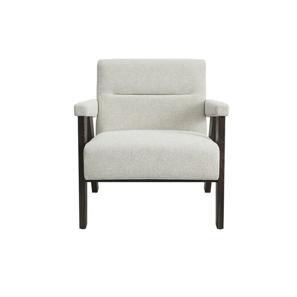 Axel Accent Chair - Milk & Chocolate | Solid Wood | Removable Cushion