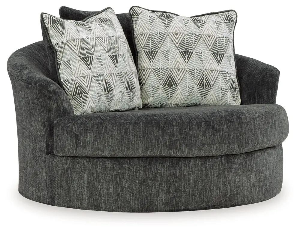 Biddeford - Oversized Revolve Accent Chair - Shadow