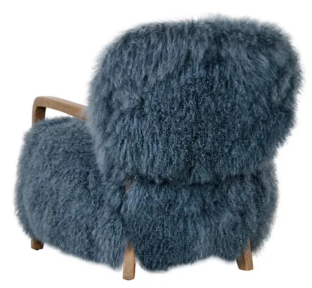 Carved Wood Kibo Accent Chair
