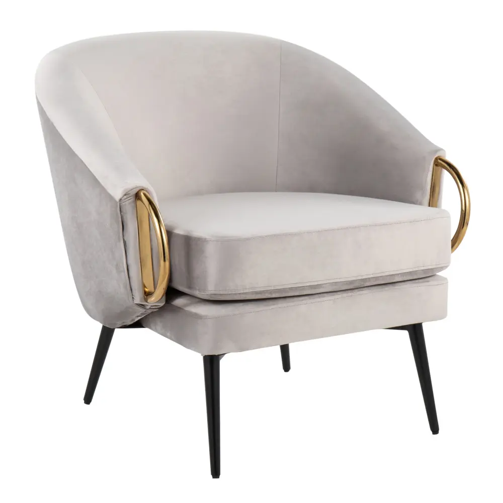 Claire - Contemporary / Glam Chair - Midnight / Silver