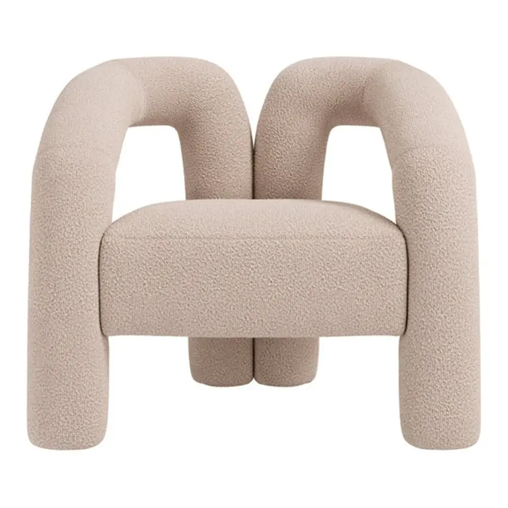 Deja Accent Chair - Buff Storage Shelf