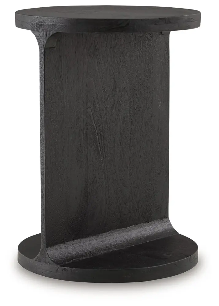 Hand-Woven Rattan Adderley - Accent Table - Ebony
