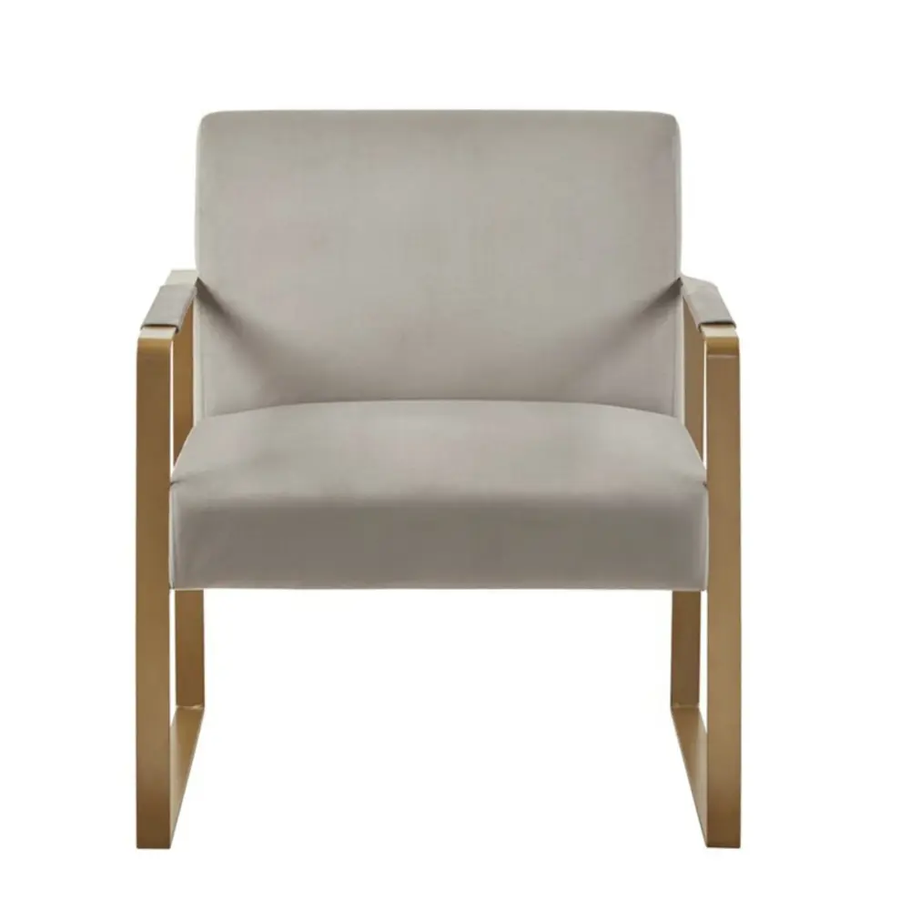 Jayco - Accent Chair All-metal Arms - Beige Heavy Duty