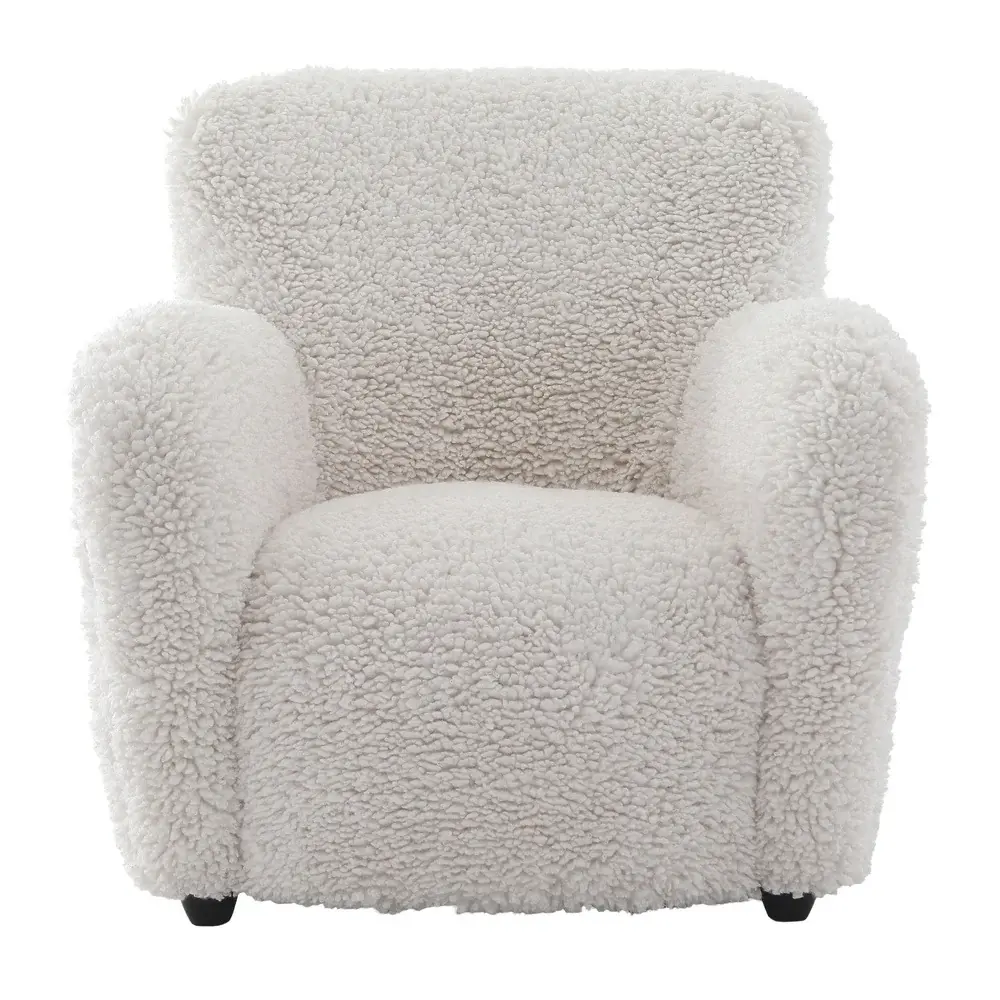 Kemerton Faux Fur Accent Chair Easy Assembly