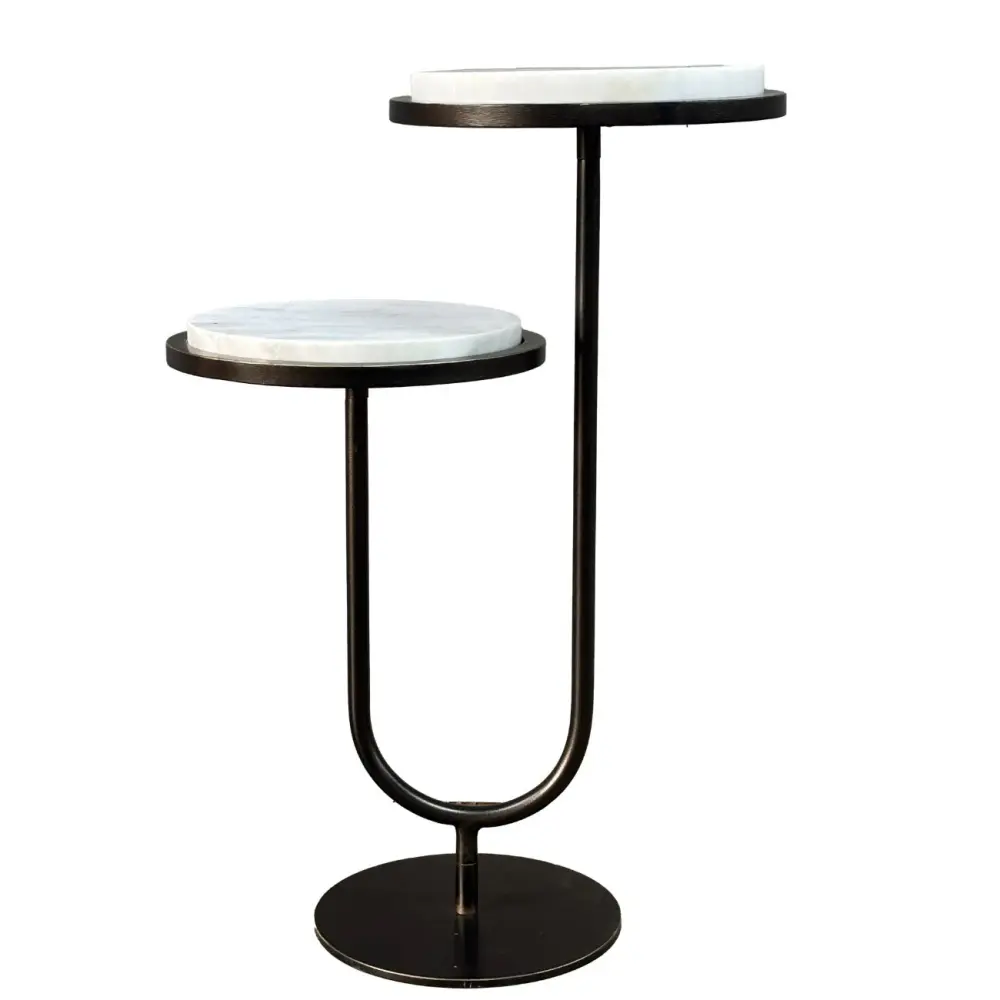 Marco Accent Table - Ivory Banswara Marble