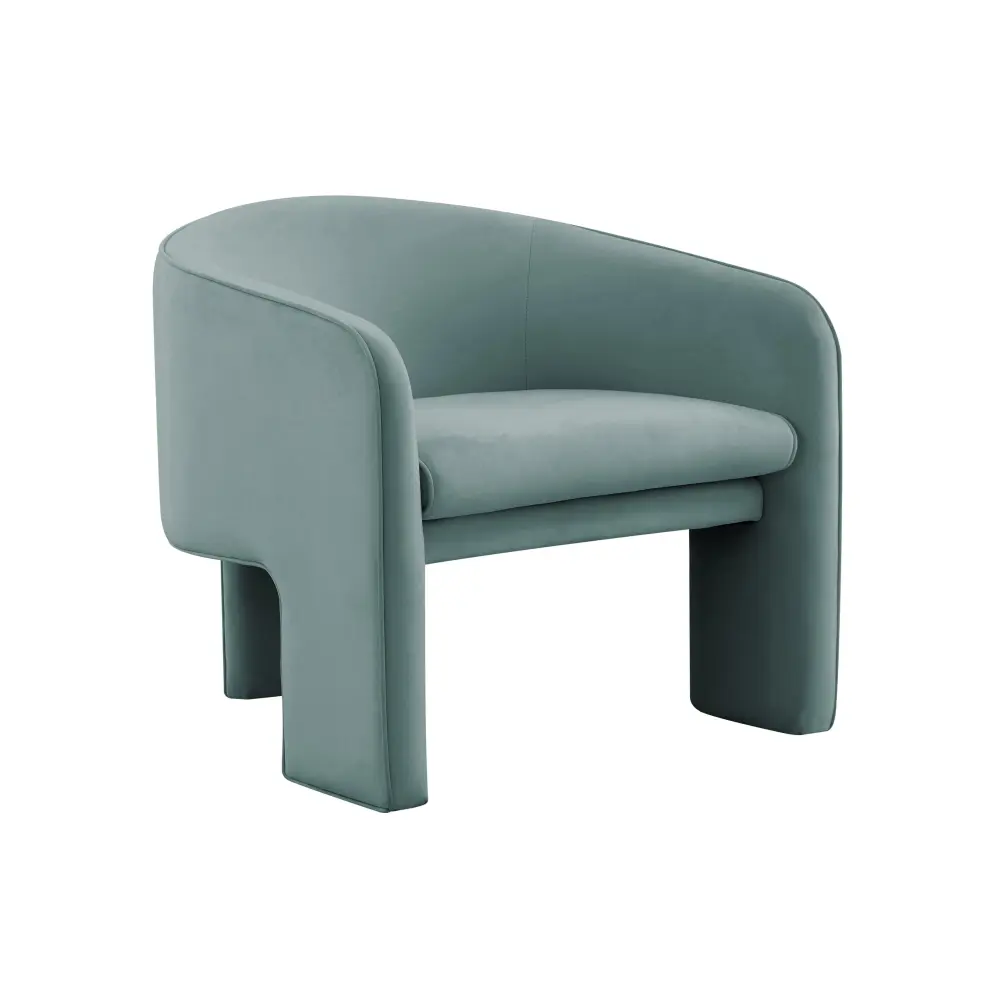 Marla Sea Indigo Velvet Accent Chair - UK