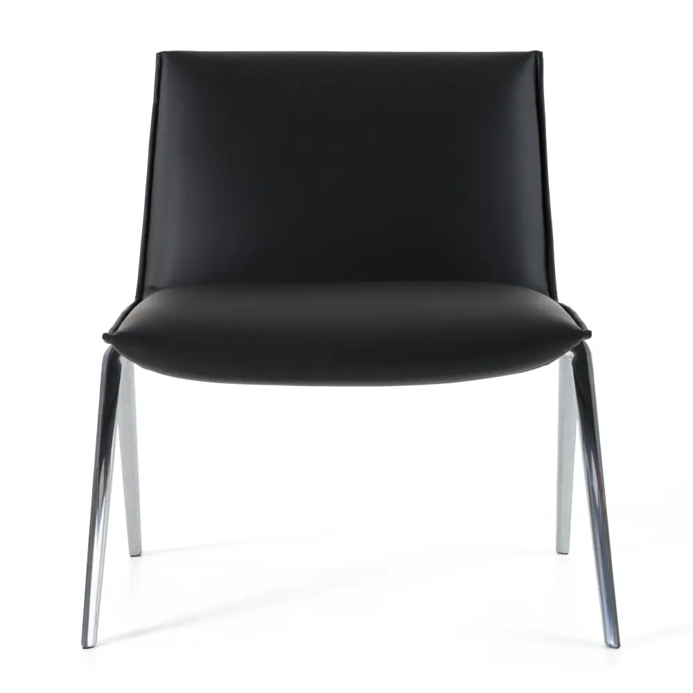 Modrest Cedric - Modern Onyx Vegan Leather Accent Chair