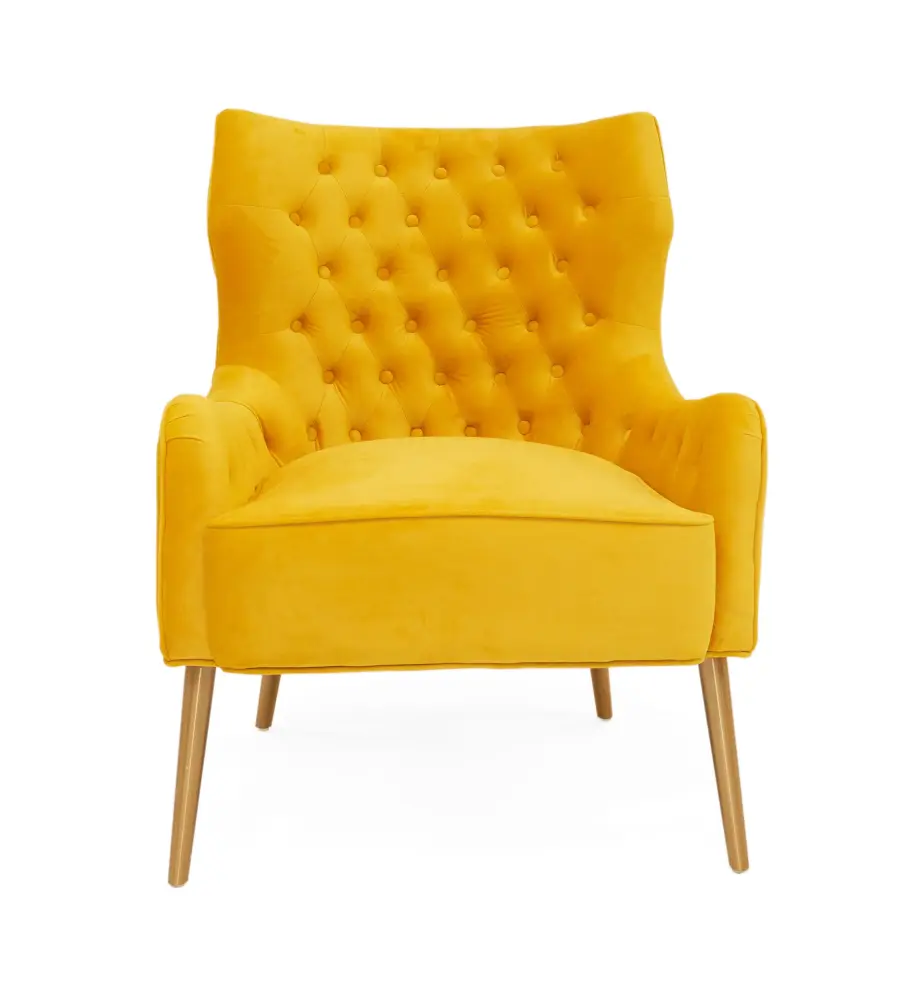 Modrest Everly - Contemporary Soft-touch Yellow Accent Chair