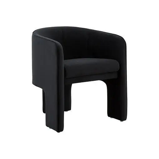 Modrest Kyle Modern Black Soft pile Accent Chair