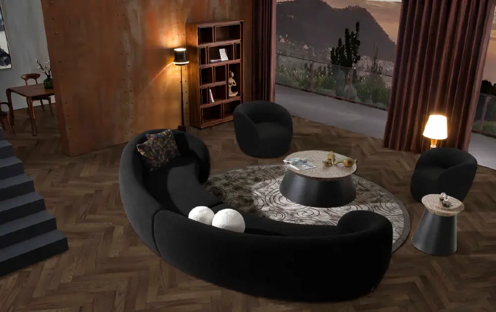 Modrest - Molina Modern Ebony Accent Chair