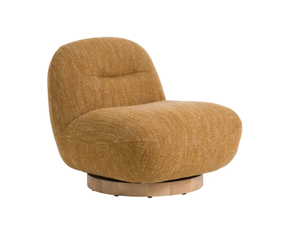 Modrest Renee - Modern Mustard Fabric Spin Accent Chair
