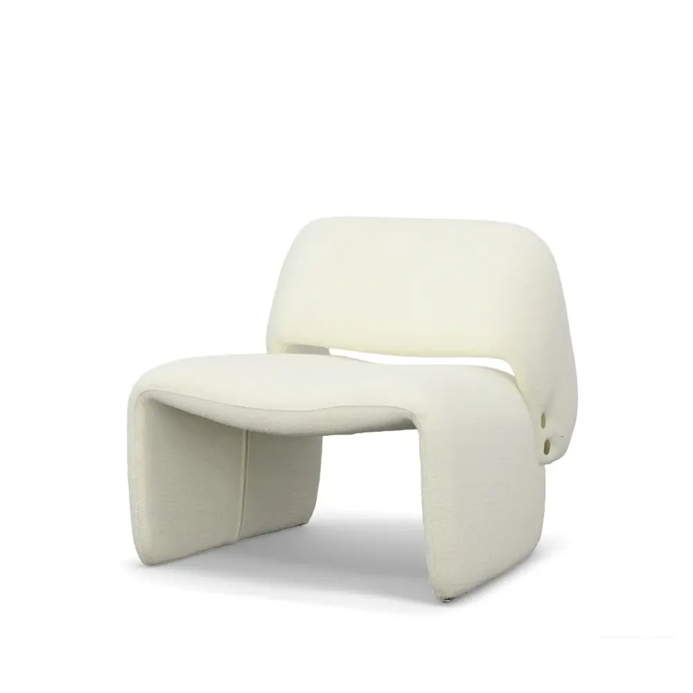 Modrest - Tristan Modern Off Pearl Fabric Accent Chair