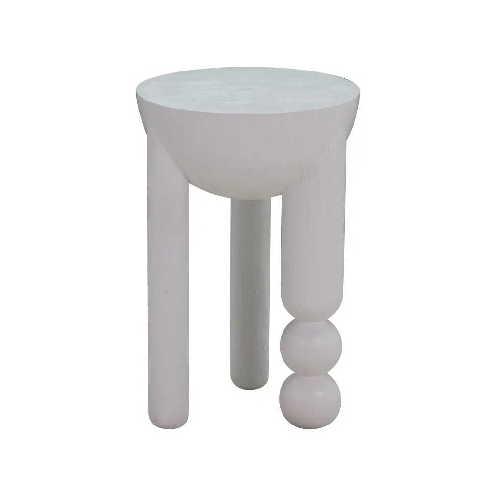 Morse White Timber Accent Table