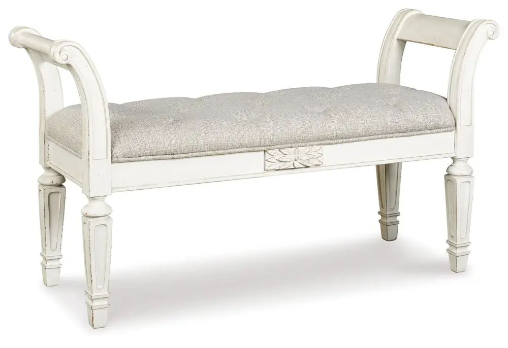 Realyn - Accent Bench - Antique Ivory