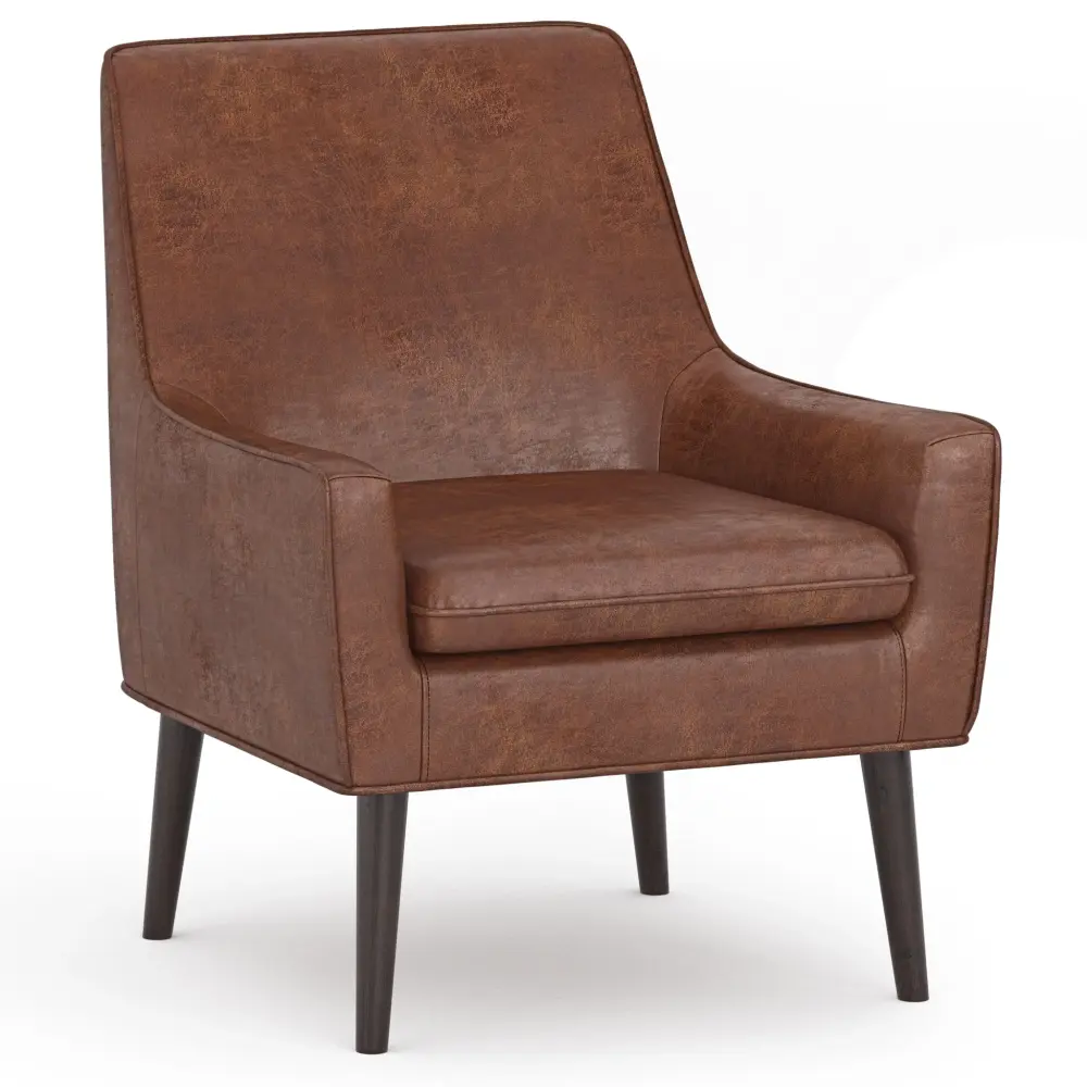 Robson - Accent Chair - Distressed Saddle Taupe Scandinavian Design