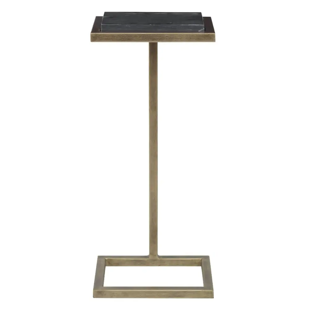 Served Accent Table - Marble & Matte Gold Heavy Duty
