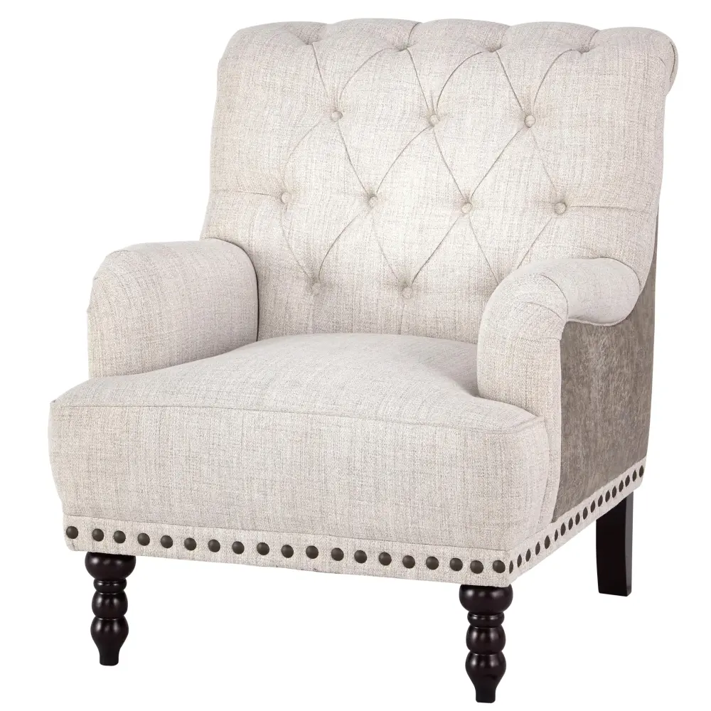 Solid Wood Diamond Modern Furniture Restricted Design Tartonelle Stationary Fabric Accent Chair A3000053