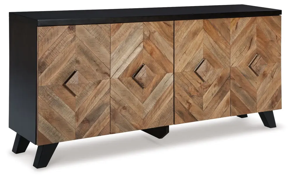 Solid Wood Robin Ridge - Accent Cabinet - Chocolate / Beige