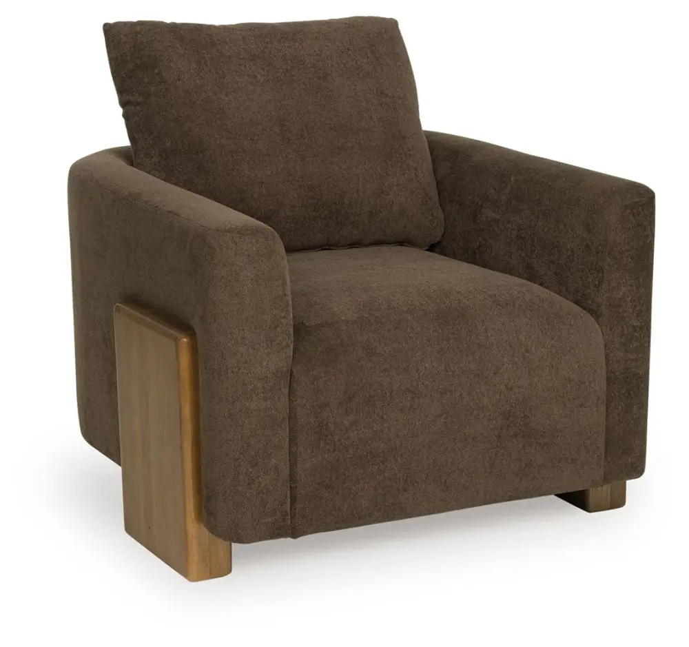 Space-Saving Corner Dairlett - Accent Chair - Chestnut