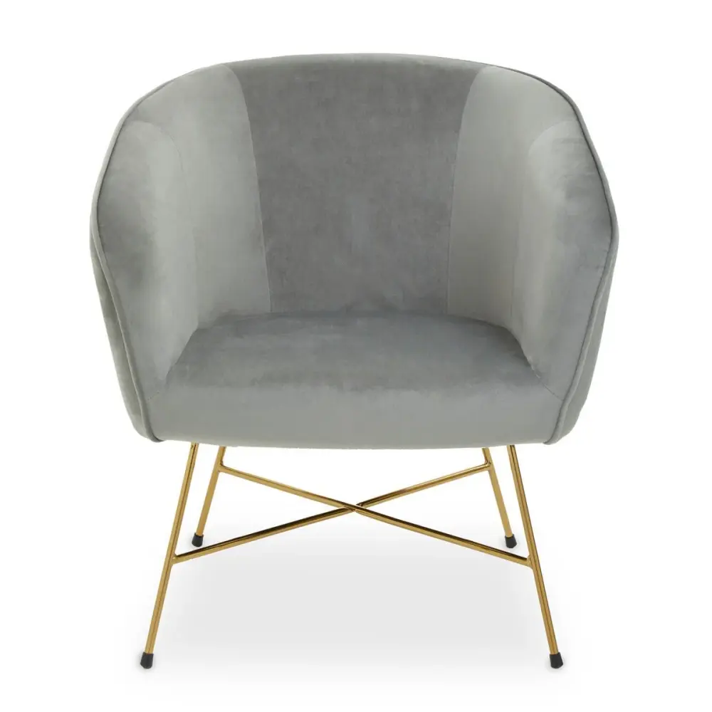 Stockholm Chair - Grey & All-metal Frame Heavy Duty