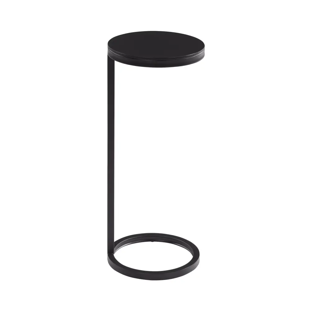 Yancey - Round Metallic Accent Table - Antique Bronze