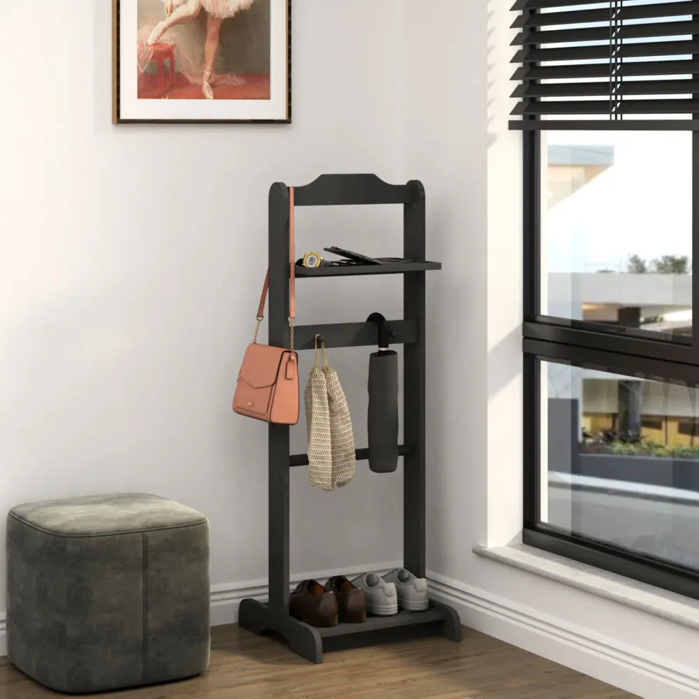 Accent Portable Garment Rack, Clothes Valet Stand Storage Organizer