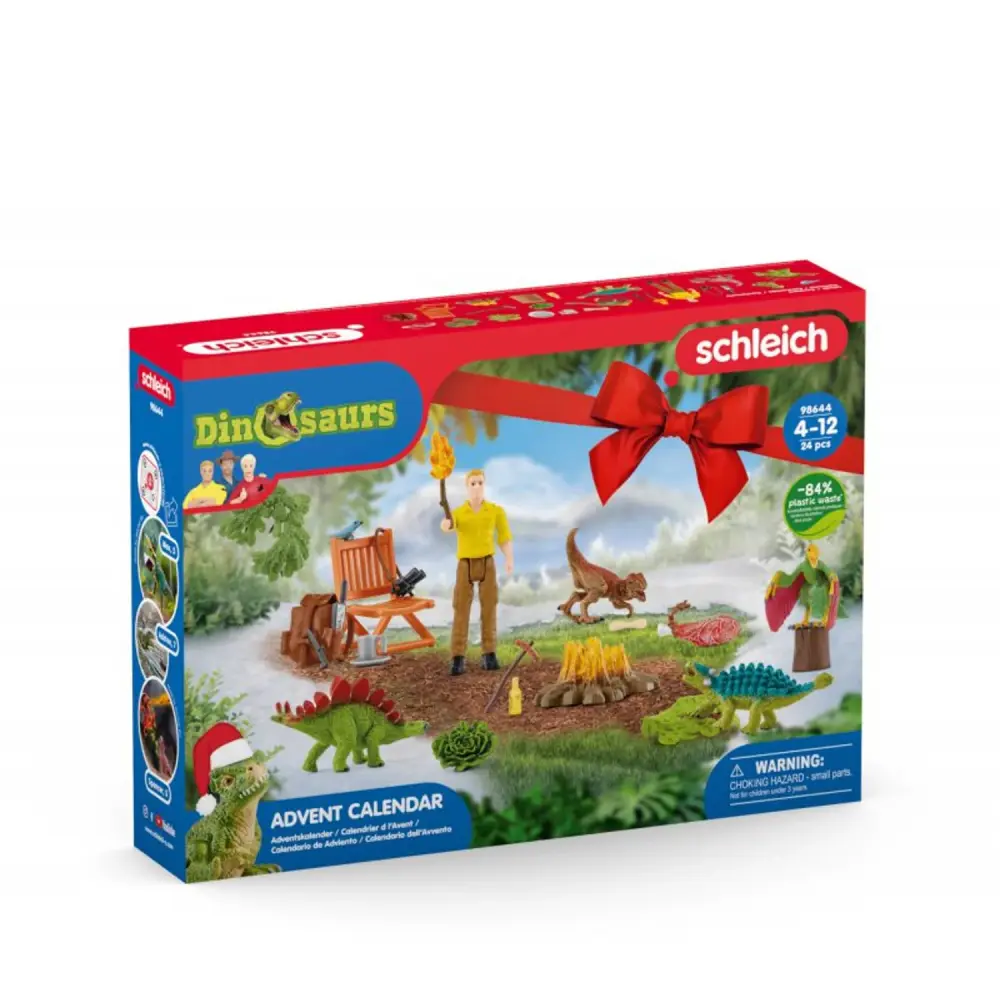 Festive Holiday Advent calendar dinosaurs Schleich Dinosaurs