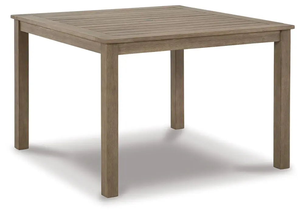 Aria Plains - Square Dining Table W/Umb Opt - Cocoa