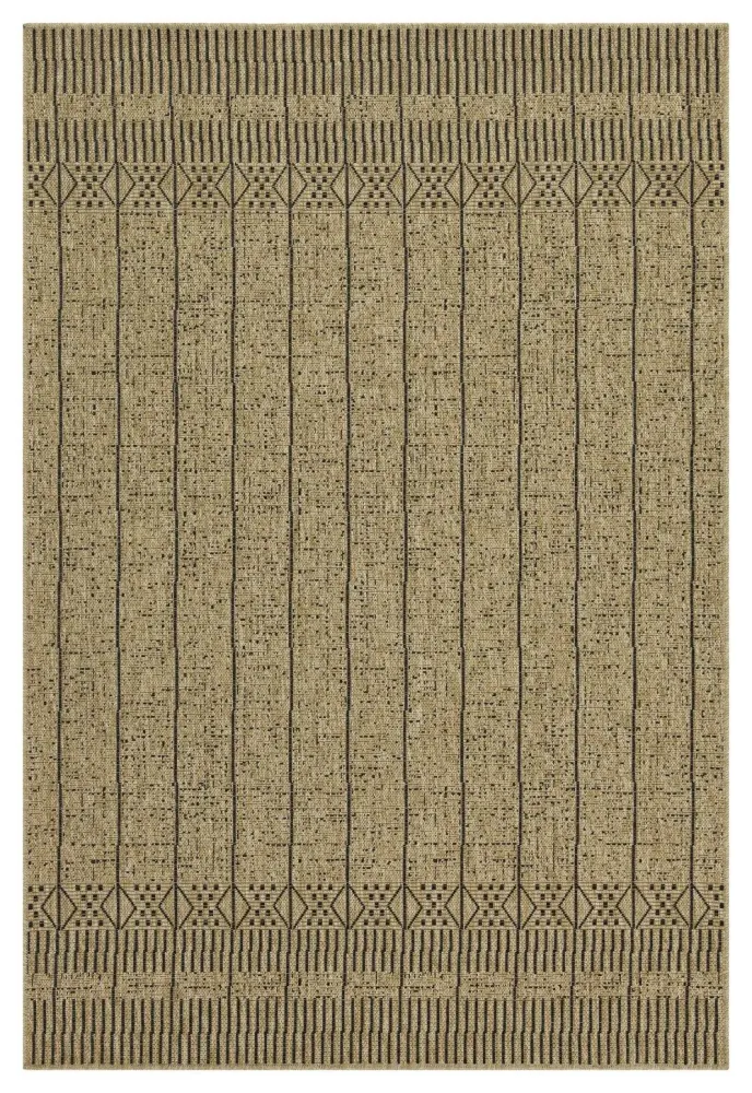 Earth - 5'3" X 7'3" Indoor, Outdoor Area Rug - Jute / Ebony Pet Areas