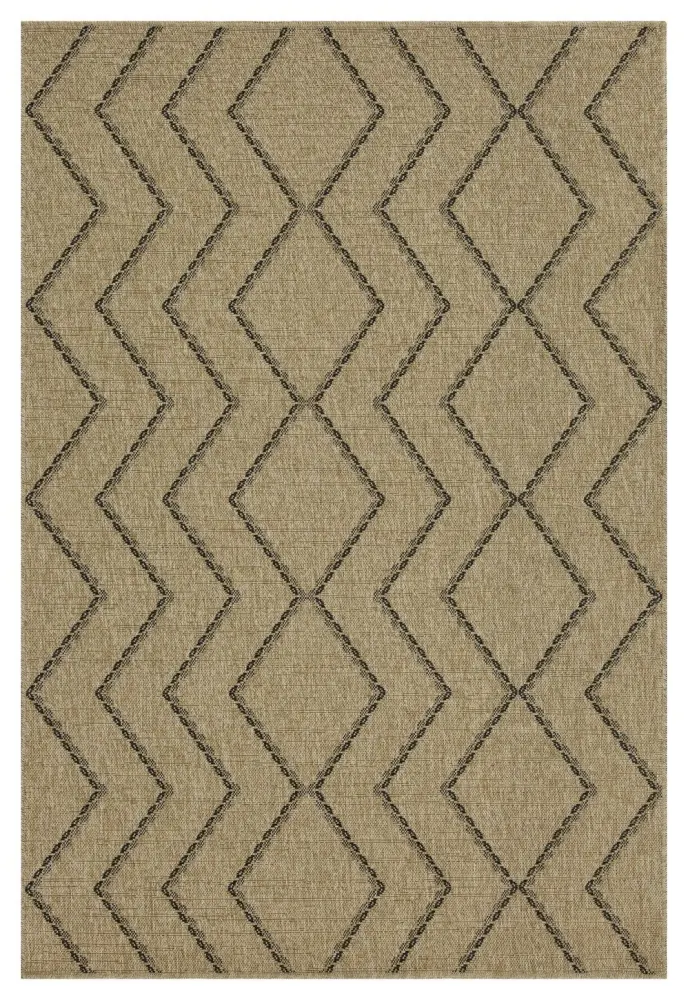 Earth - 5'3" X 7'3" Indoor, Outdoor Area Rug - Midnight, Natural