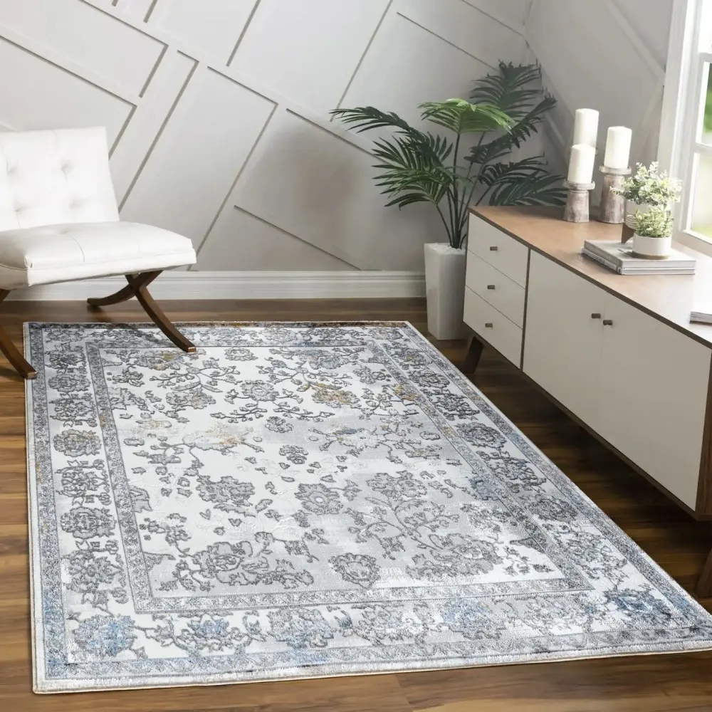 Legacy - 5'3" X 7' Area Rug - Multi / Charcoal