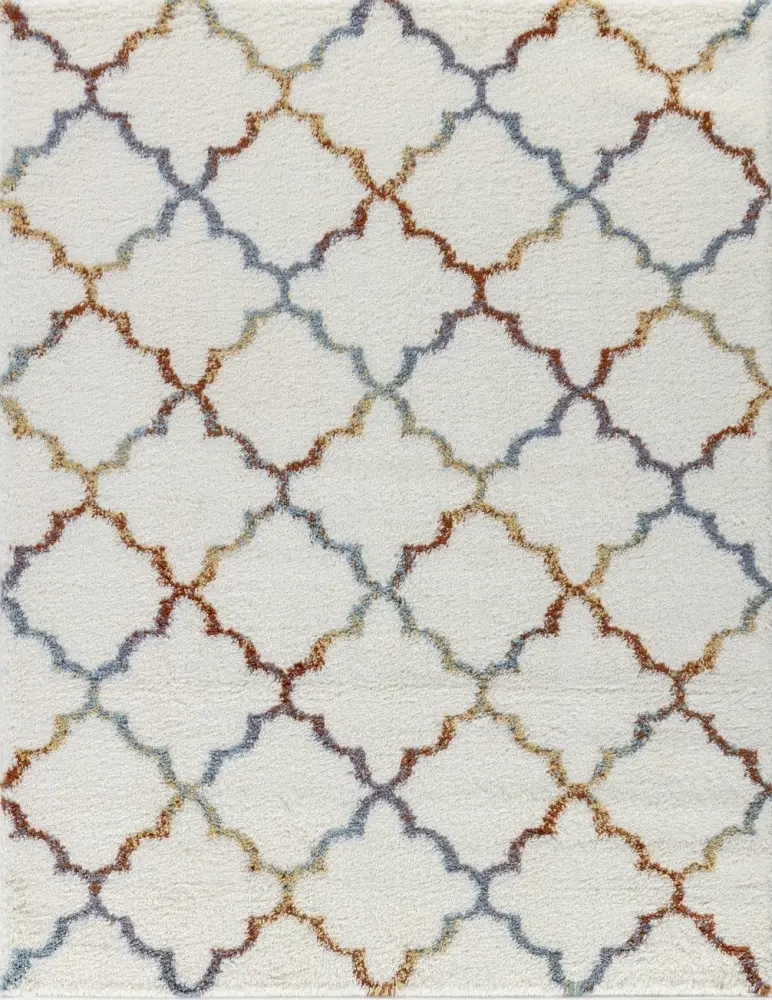 Loft Shag - 7'10" X 9'10" Shaggy Area Rug Polypropylene - Ivory