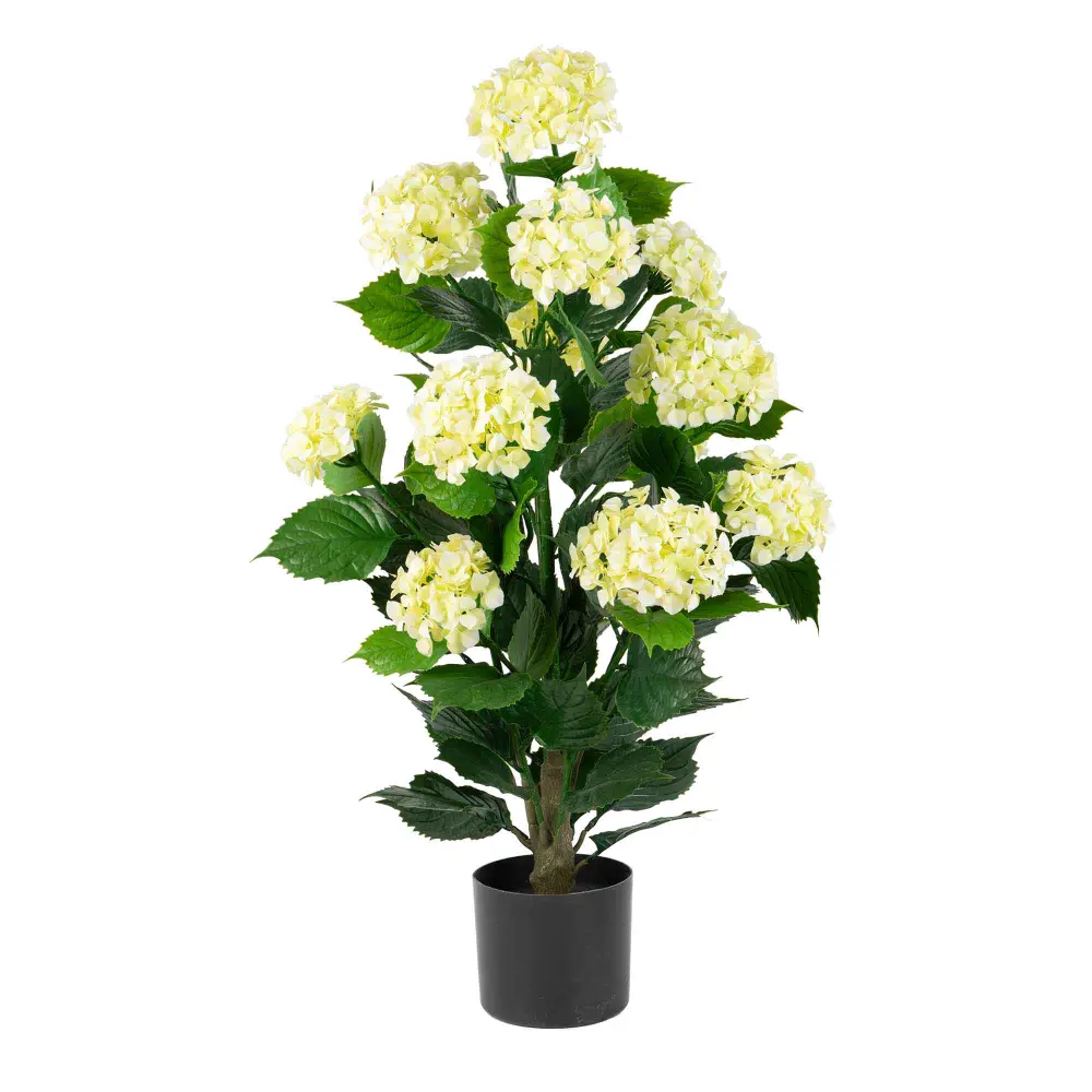 Artificial Chalk Hydrangea Bush Pot, 37''