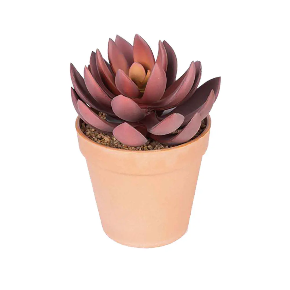 Artificial Lotus Plant Terracotta Pot, 6" Home Offices