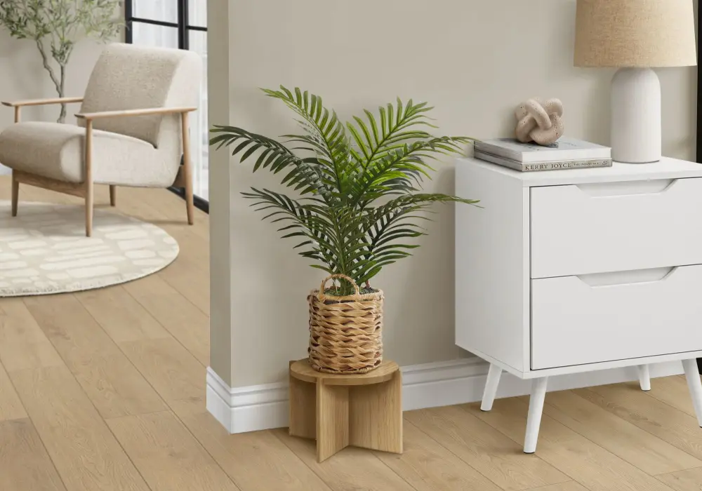 Hanging Silk 24" Tall, Artificial Plant, Palm, Indoor, Faux, Fake, Table, Floor, Greenery, Potted, Real Touch, Decorative ...