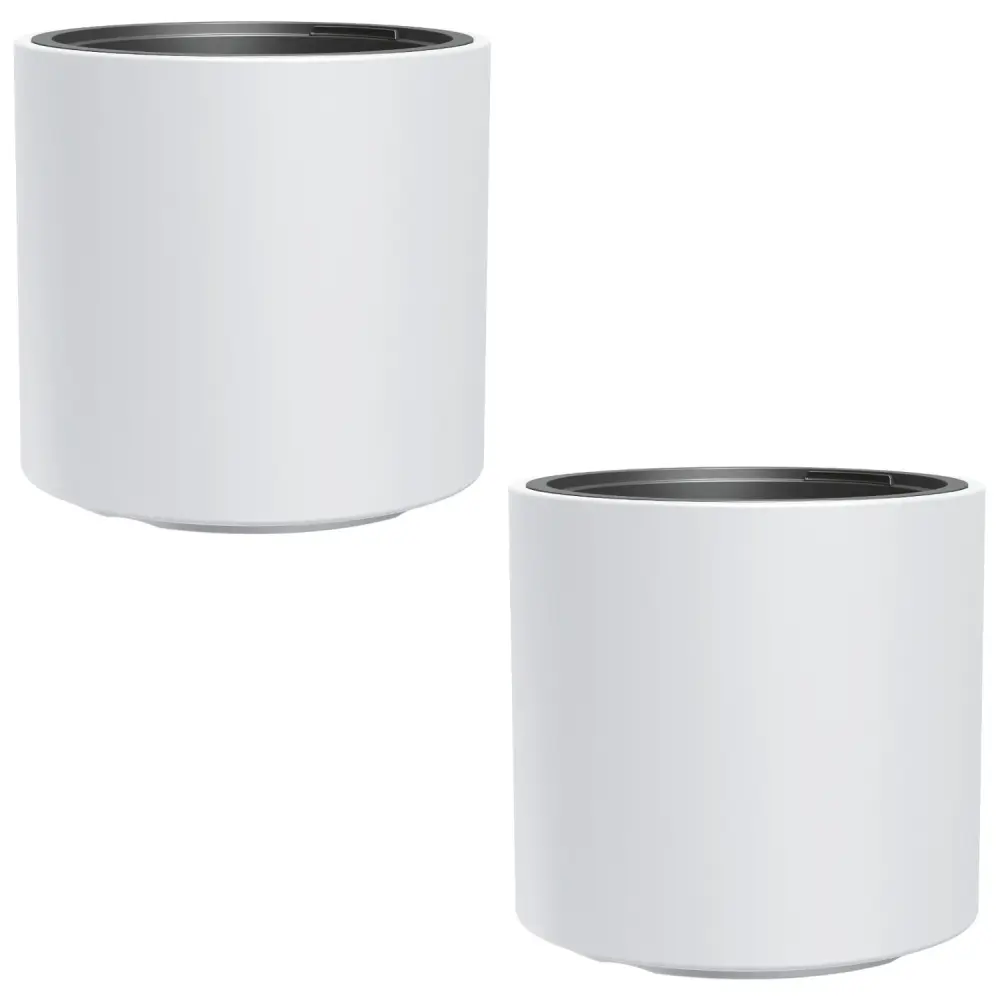 HEOS frost-proof flower pot, white, insert, capacity 31L, non-glossy, DBHER470, 2 pieces