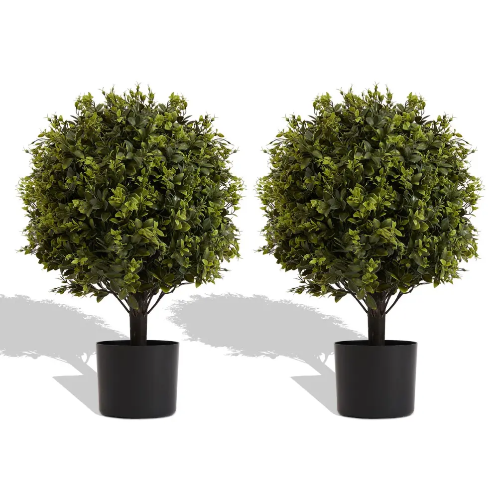 Artificial Ball Topiary Tree Decoration Pot adjust 2) - Green