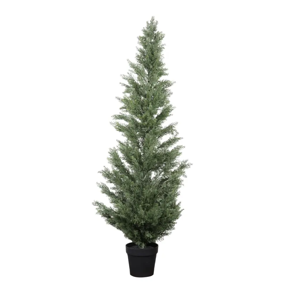 Realistic Artificial Cypress Tree, UV Resistant Indoor / Outdoor Topiary Plant Decoration - Mint Leaves