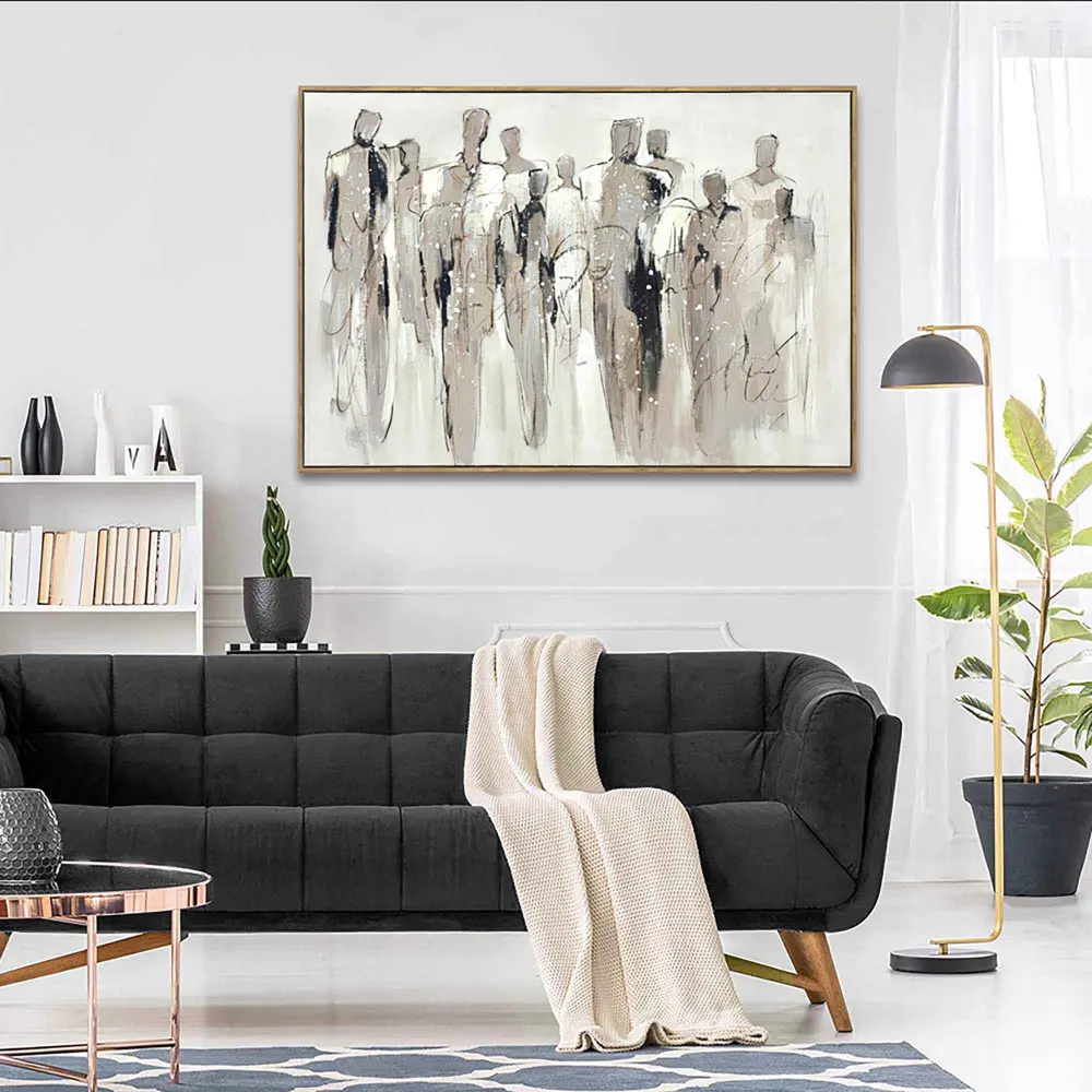 Abstract Canvas Crowd, 45-1/4'' x 31-1/2''