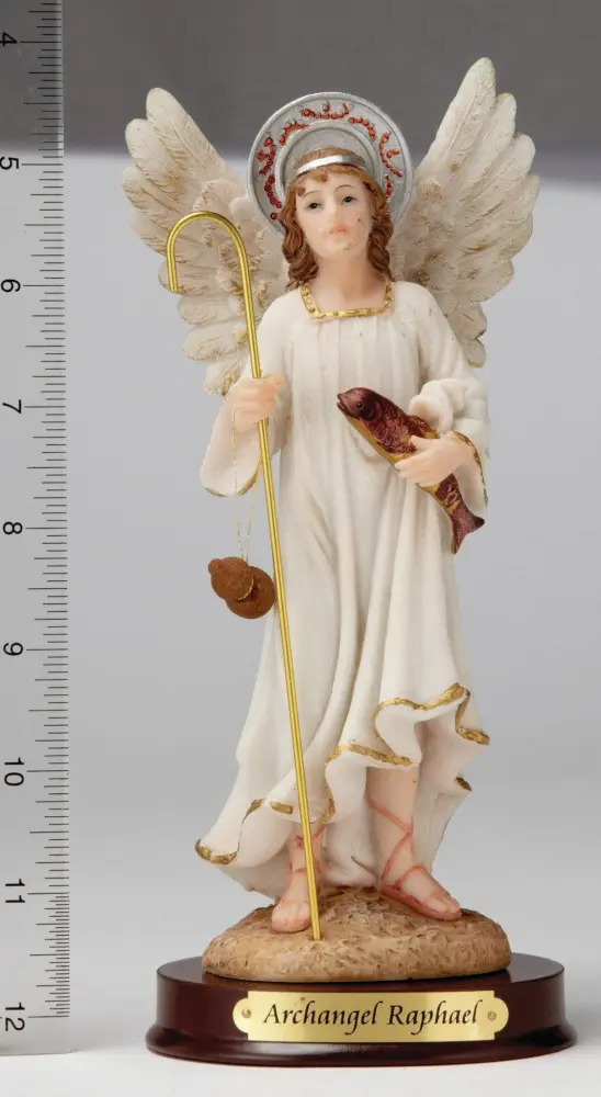 8" Archangel Raphael - Hand Painted