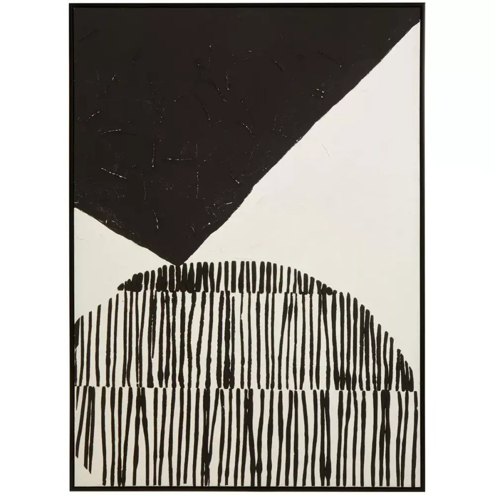 Astratto Black & White Abstract Hand Painted Wall Art