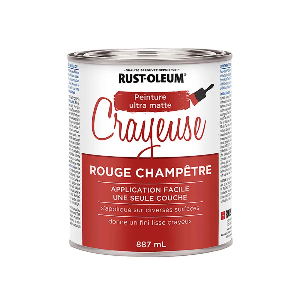 Chalked Ultra Matte Latex Paint Farmhouse Ruby, 887 ml