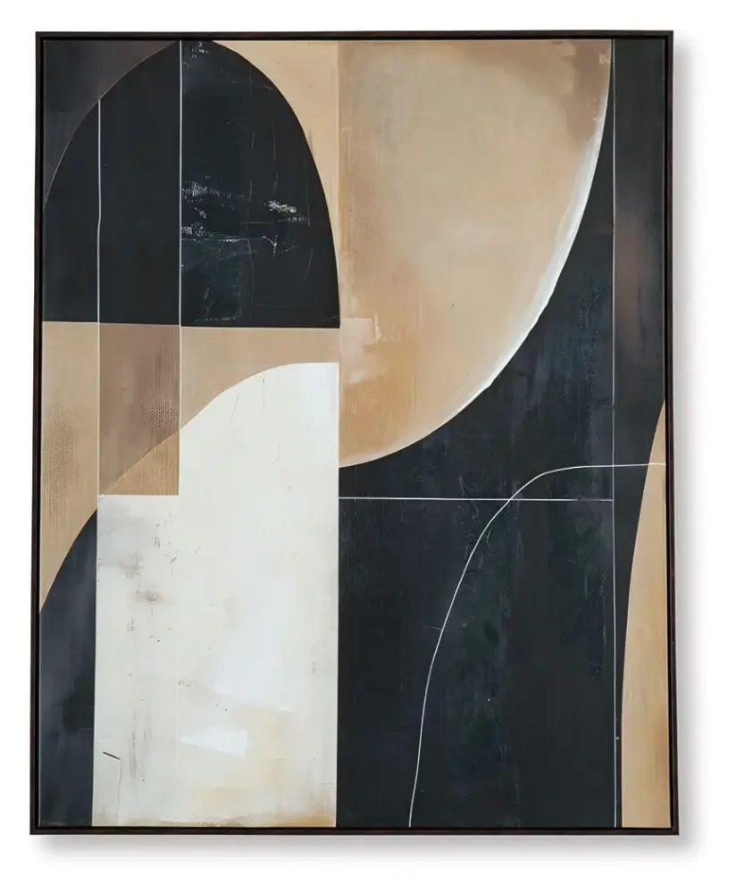 Ewanford - Wall Art - Black / Cocoa / Tan