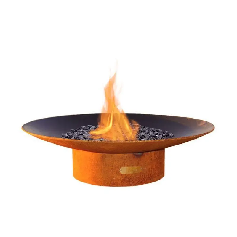 Fire Pit Art - Asia 72" Carbon Metal Fire Pit