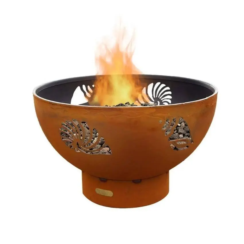 Fire Pit Art - Beachcomber 36" Carbon Metal Fire Pit