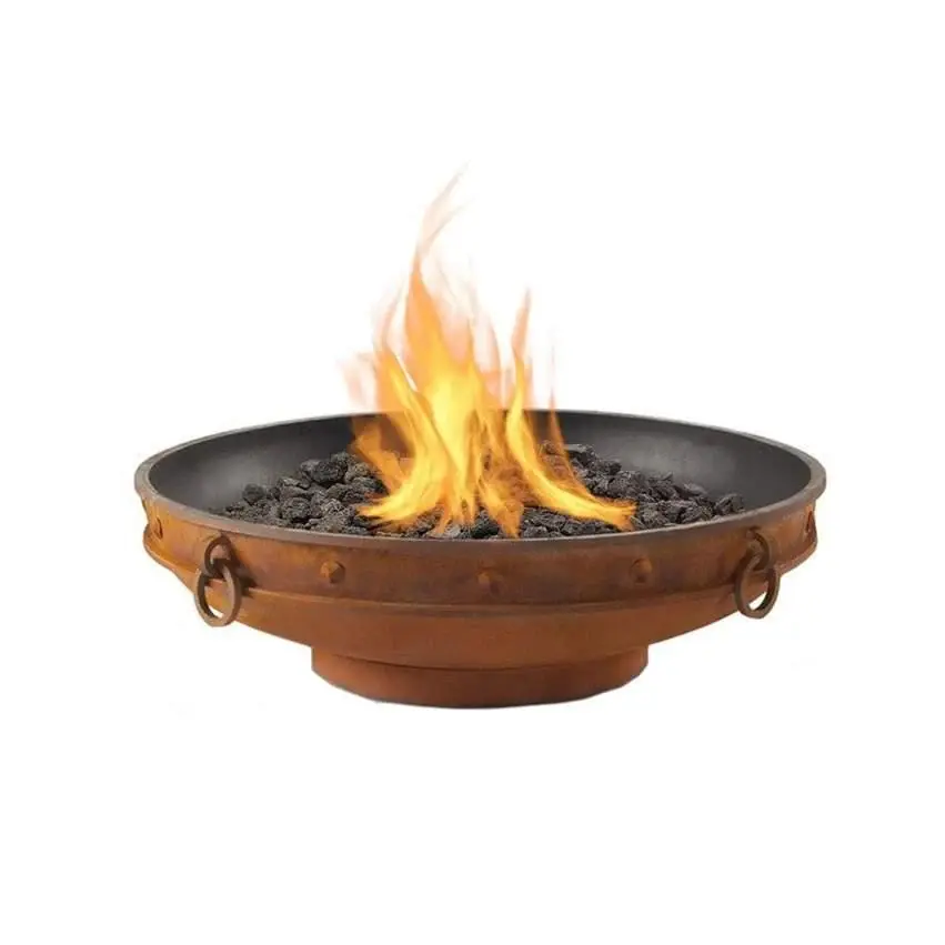 Fire Pit Art - Emperor 37" Carbon-fiber Steel Round Fire Pit