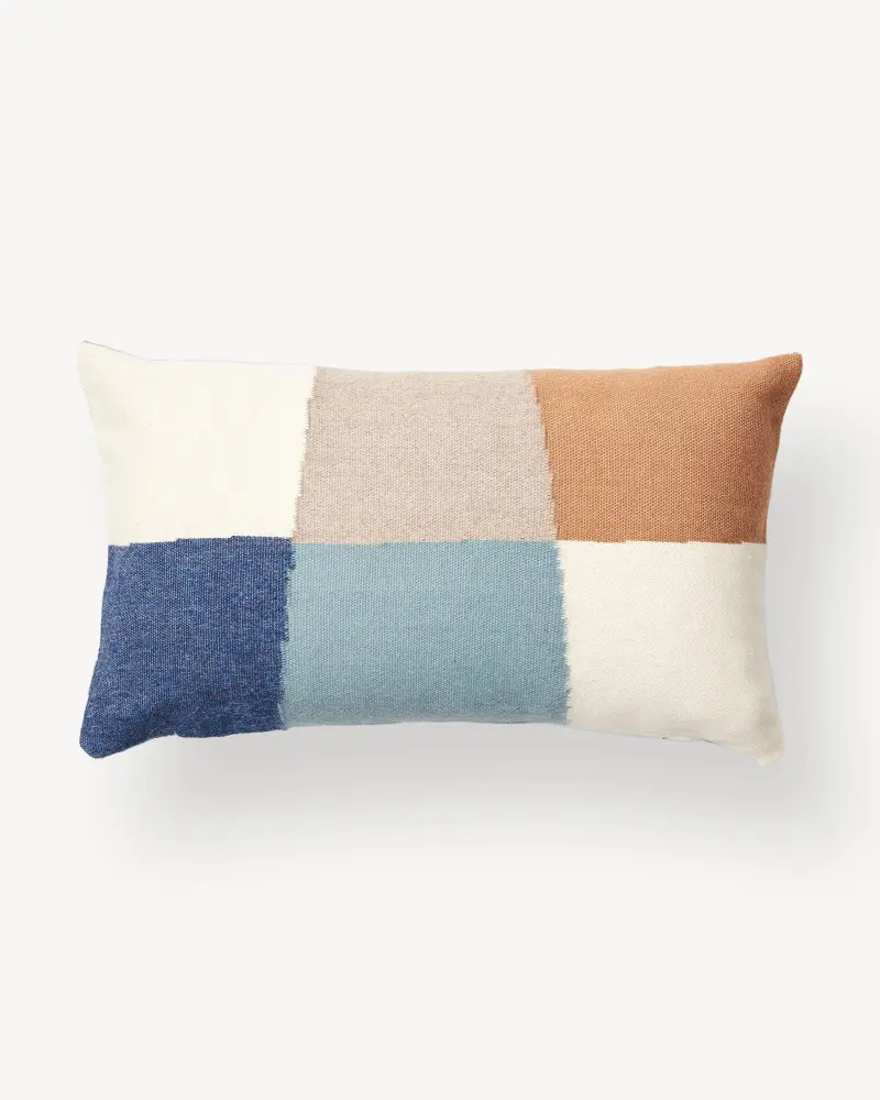 Gallery Style Patchwork Pillow - Sky