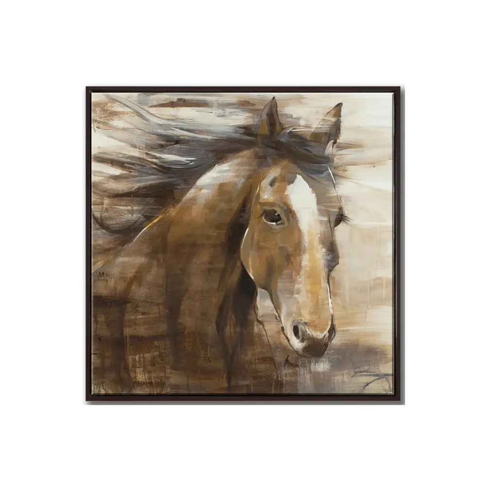 Galloping horse sailcloth 40'' x 40''